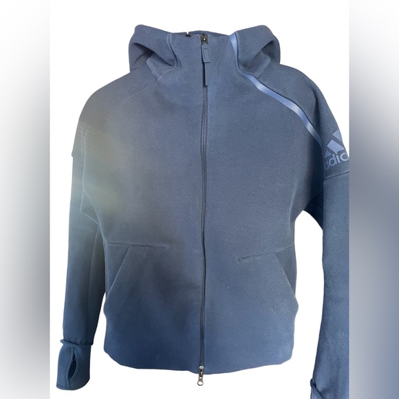 ADIDAS WOMEN'S ATHLETICS Z.N.E. HOODIE Color- Navy - Picture 9 of 14